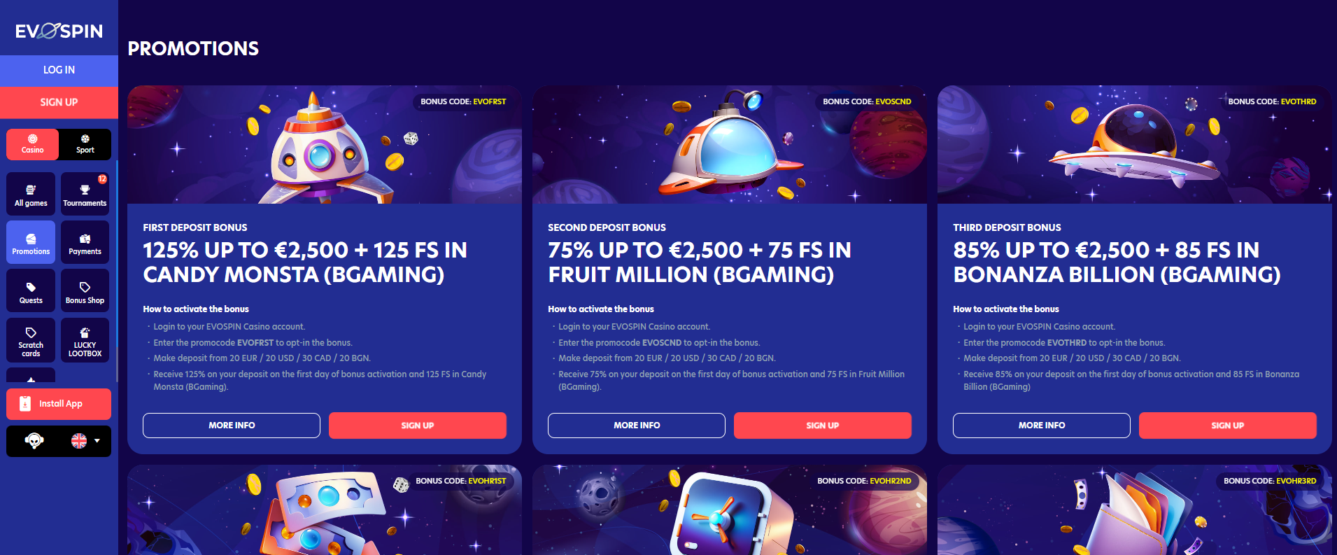 Evospin Casino 2 evospin Casino-Boni