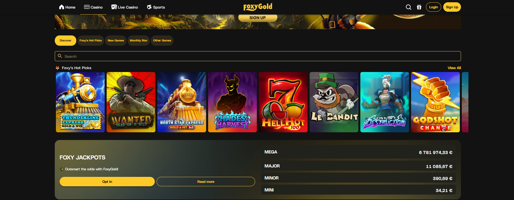 foxy gold casino games