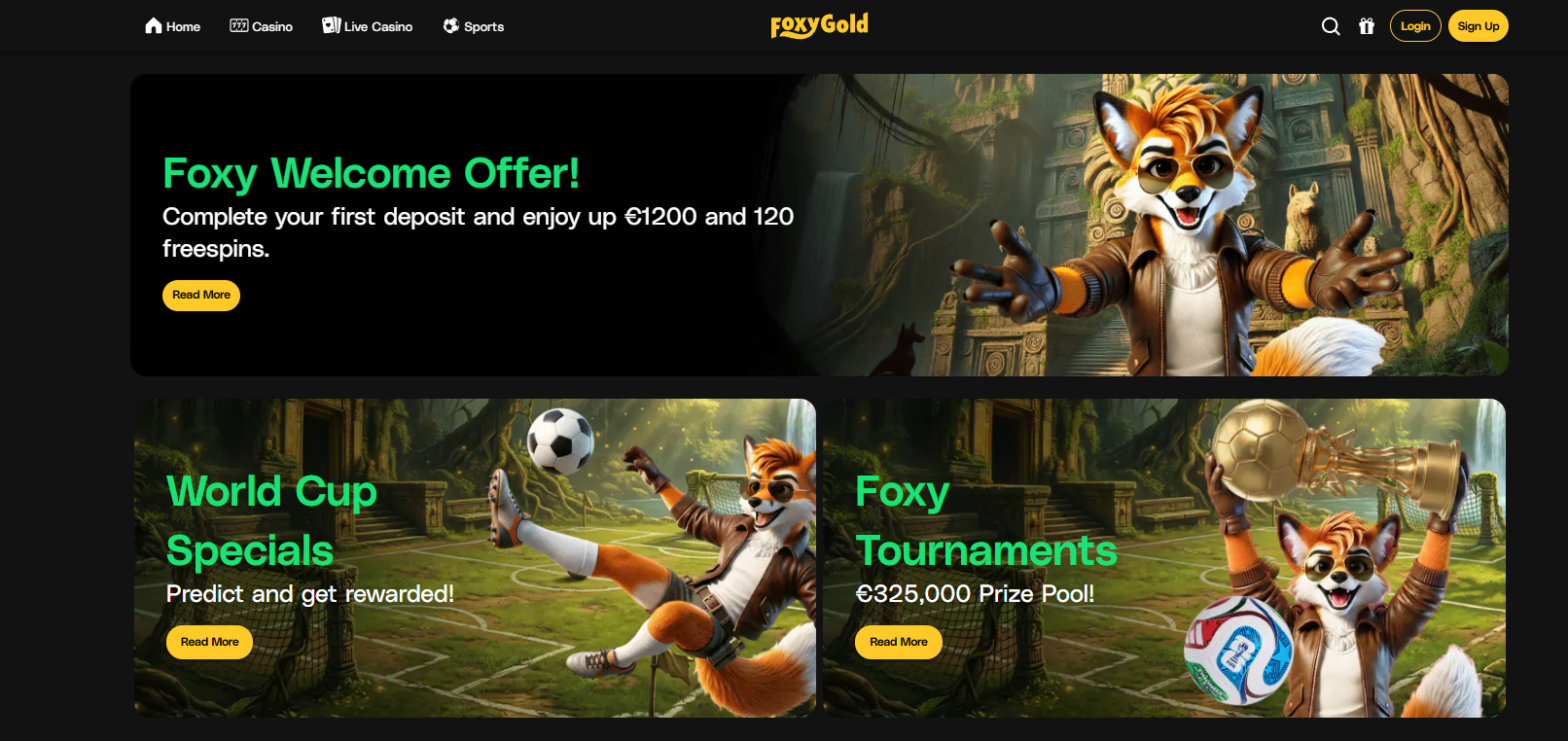 foxy gold casino bonuses