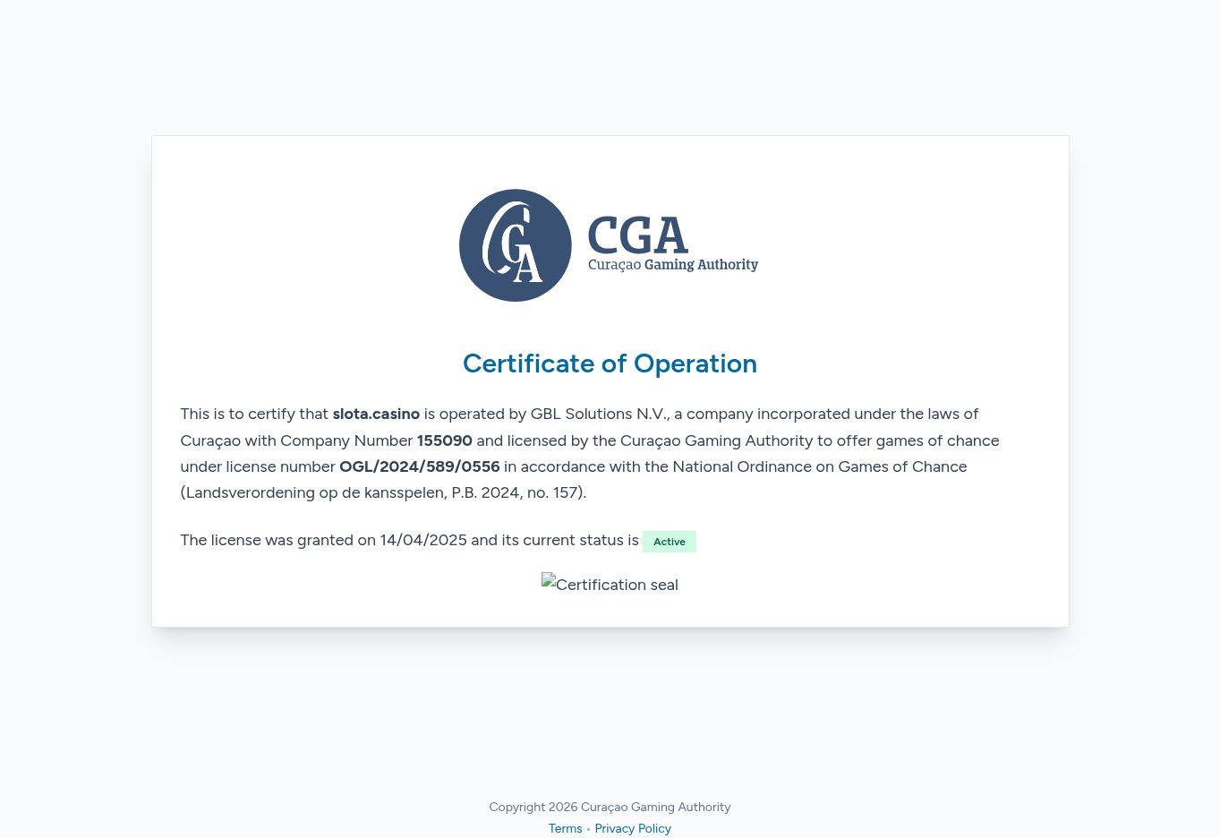 Slota Casino 2 slota casino licence