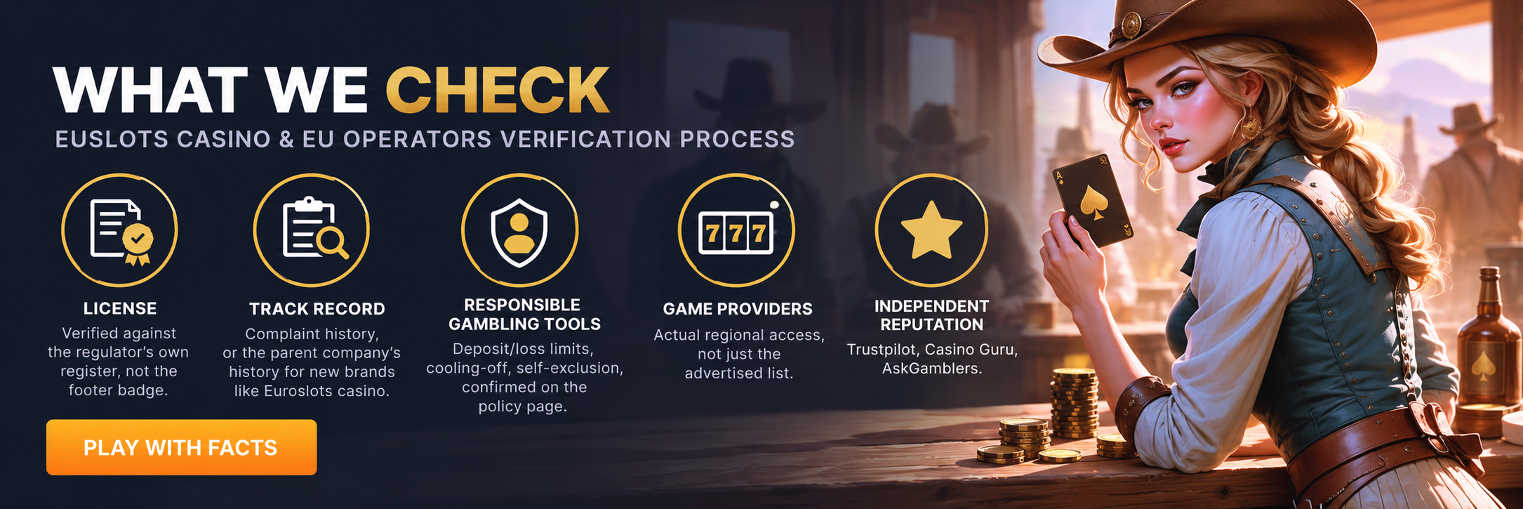 Euslots casino verification process: license, track record, responsible gambling tools, game providers and independent reputation